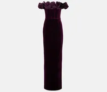 Off-Shoulder-Robe Charles aus Samt