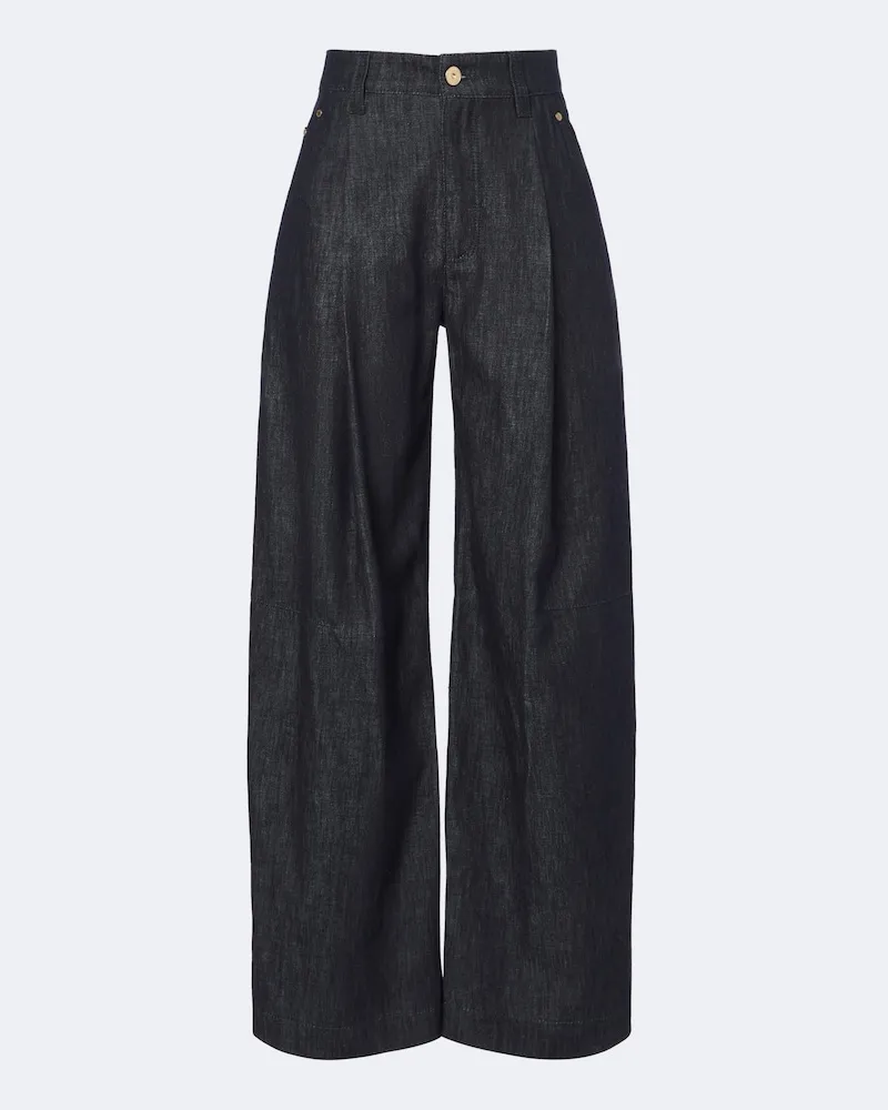 Brunello Cucinelli Wide-Leg Jeans Monili Blau