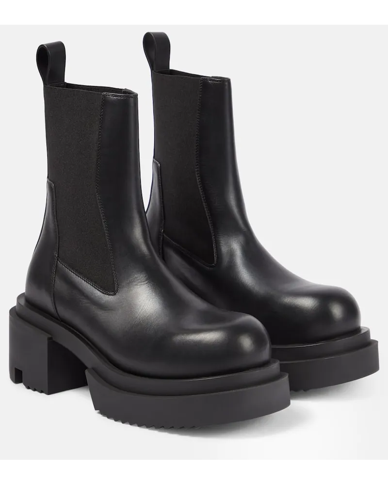 Rick Owens Ankle Boots aus Leder Schwarz