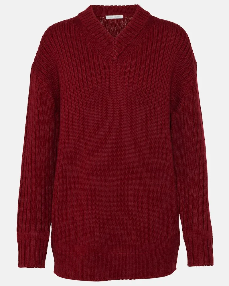 EMILIA WICKSTEAD Pullover aus Wolle Rot
