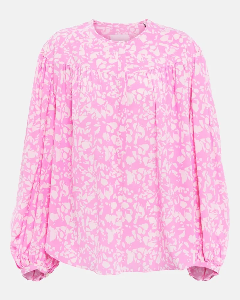Isabel Marant Bedruckte Bluse Brunille aus Chiffon Multicolor