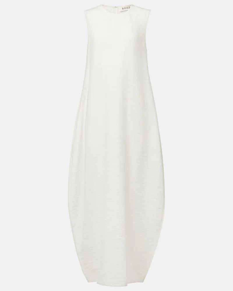 Róhe Róhe Maxikleid aus einem Seidengemisch Weiß