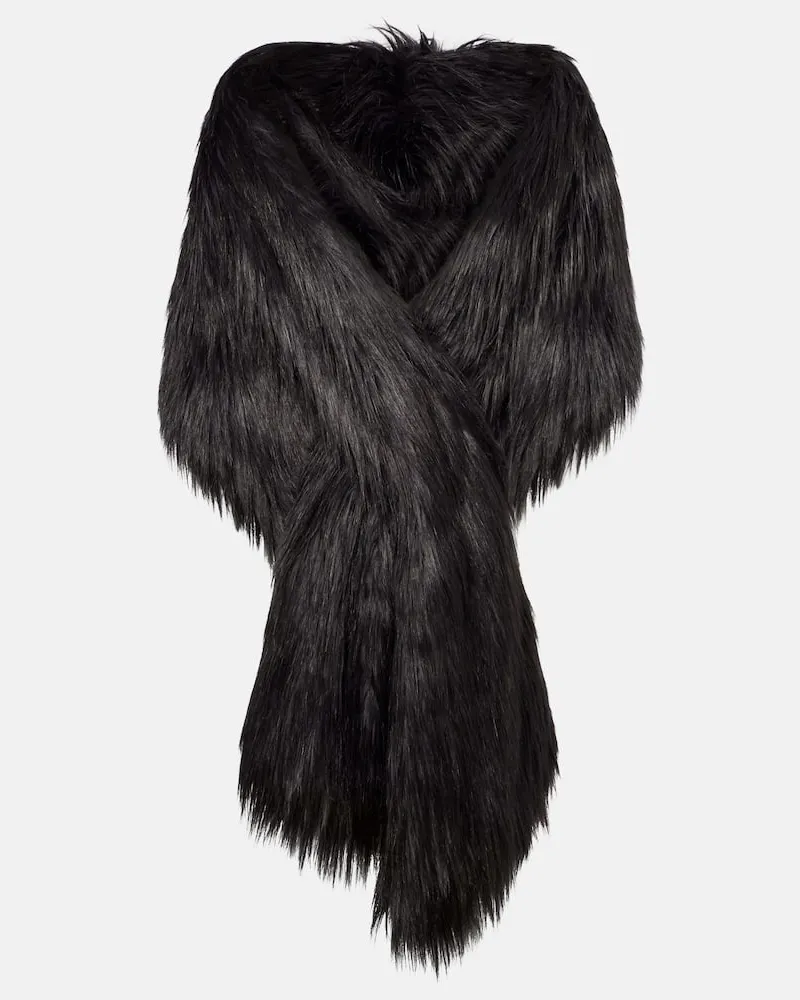 GOLDBERGH Schal Regina aus Faux Fur Schwarz