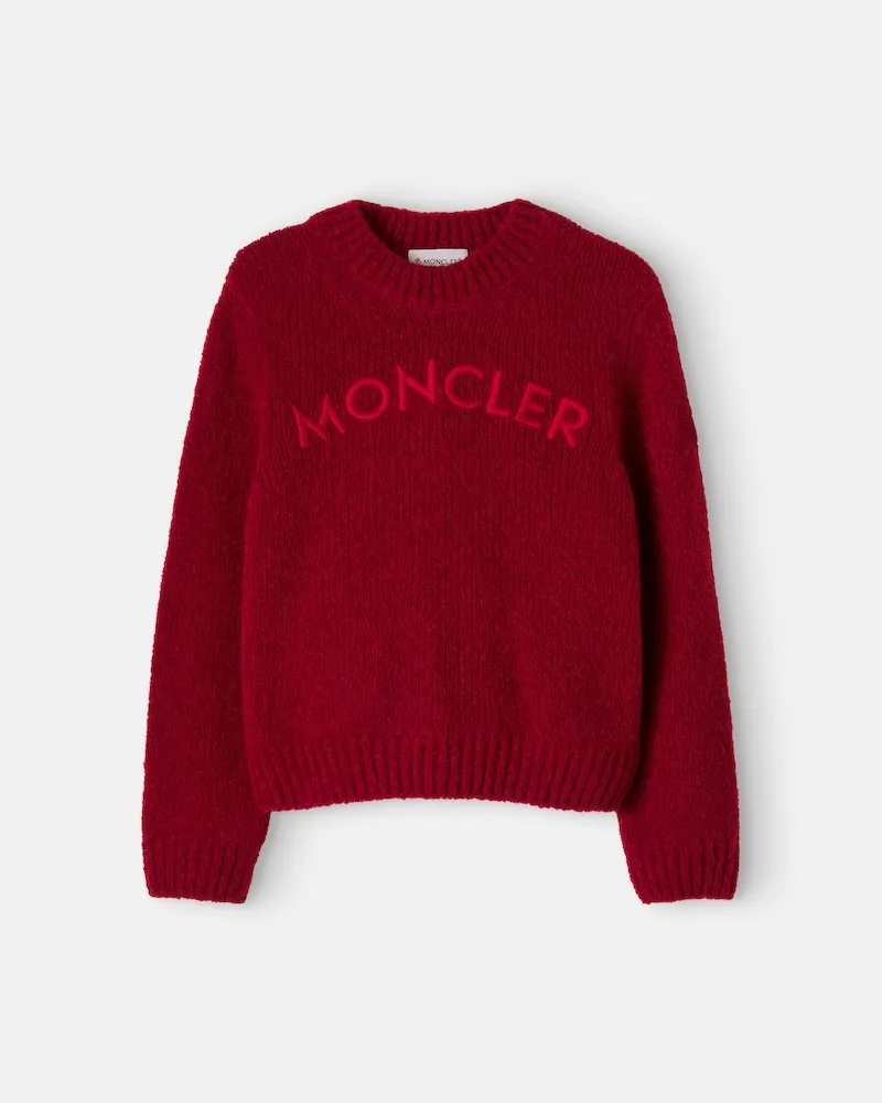 Moncler Pullover aus einem Wollgemisch Rot