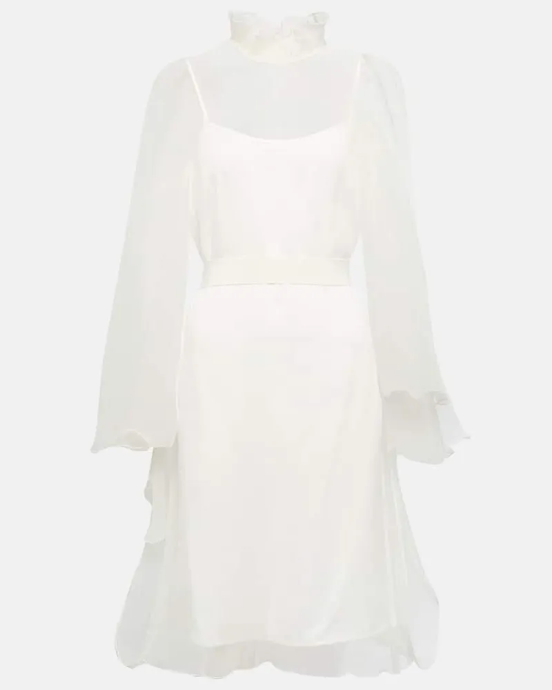 Max Mara Bridal Minikleid Alma aus Seide Weiß