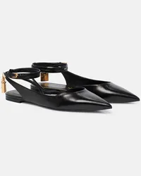 Tom Ford Slingback-Ballerinas Padlock aus Leder Schwarz