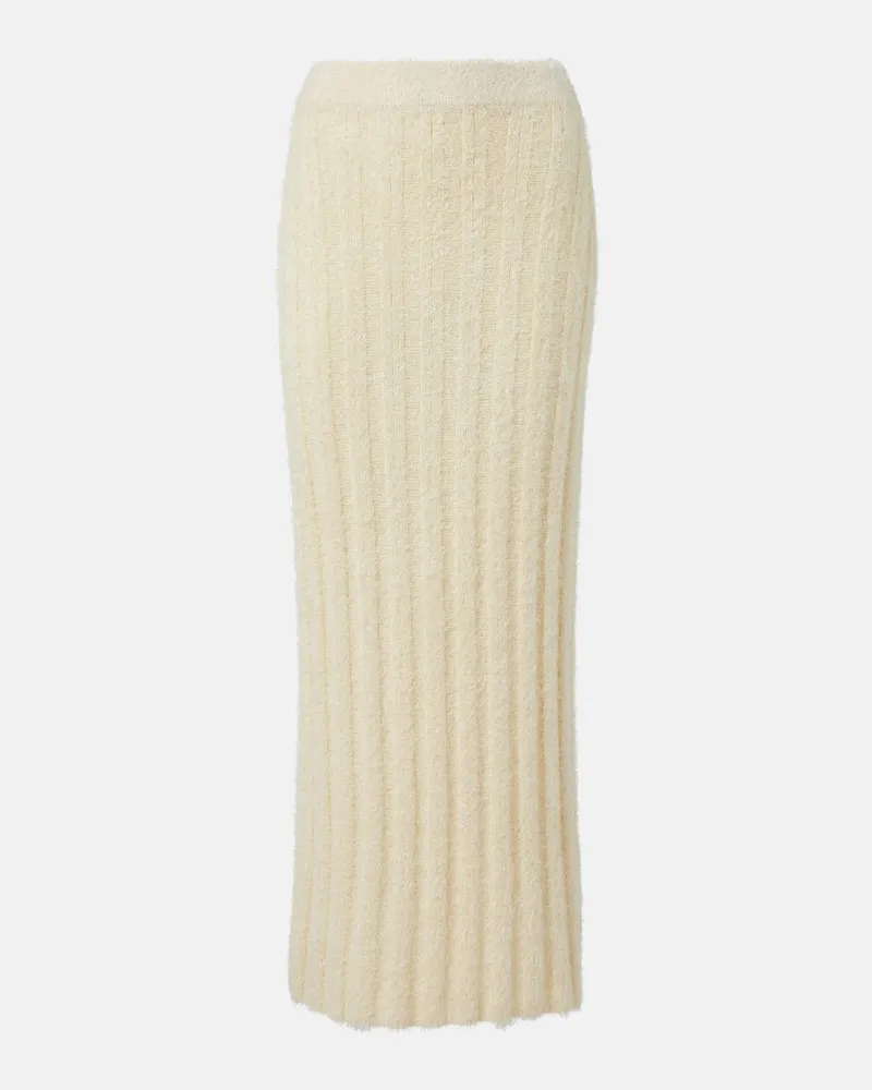 KHAITE Maxirock Claire aus Seide und Kaschmir Beige