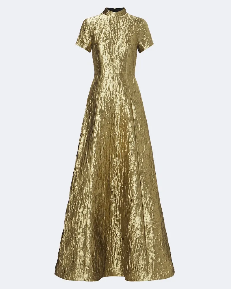 EMILIA WICKSTEAD Robe Malinda aus Cloqué Gold