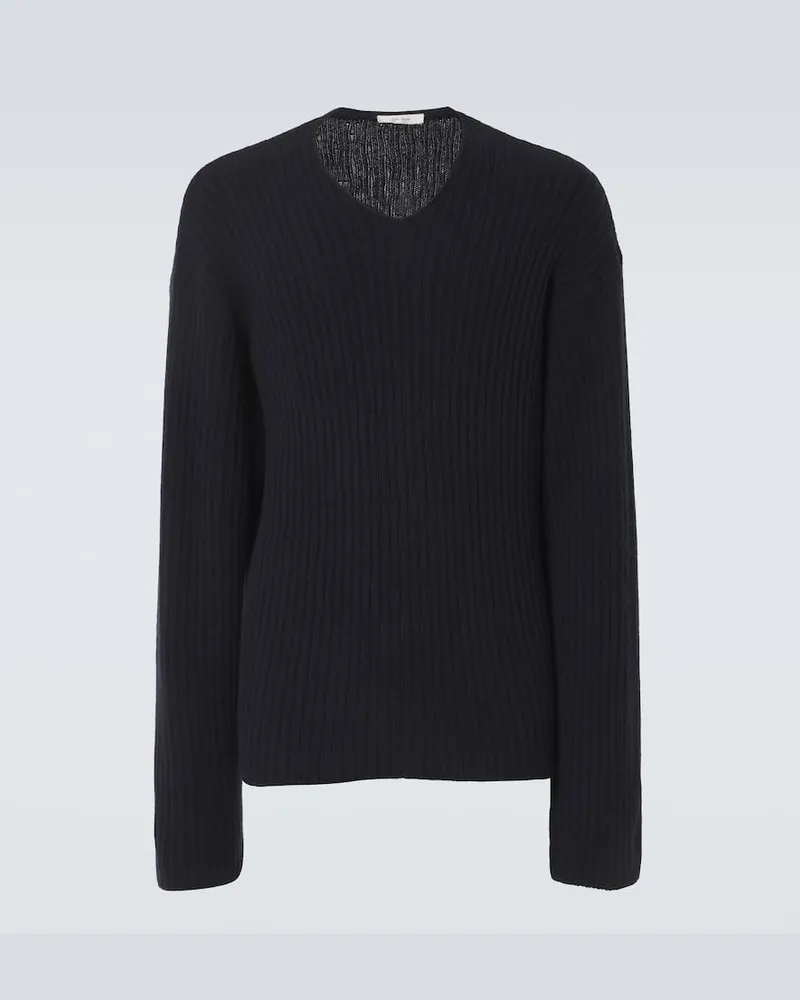 The Row Pullover Gustave aus Kaschmir Blau