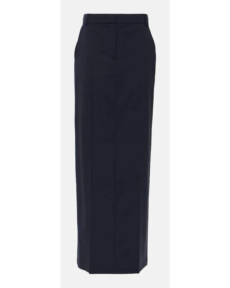 Max Mara Maxirock Circeo aus Wolle Blau