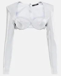 Balmain Cropped-Top Silber