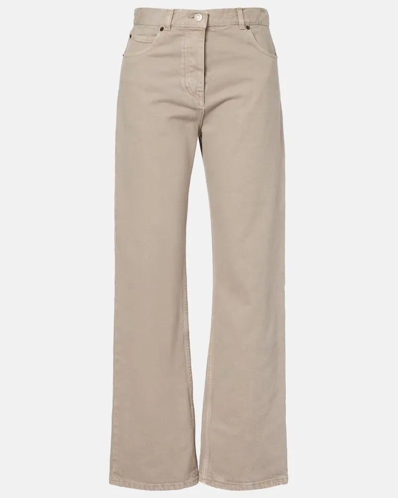 The Row Wide-Leg Jeans Finbar Beige
