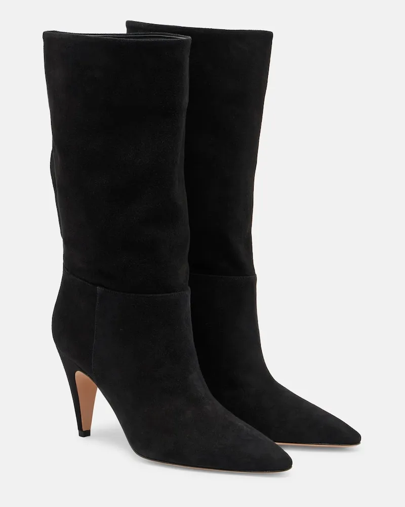 Gianvito Rossi Stiefel Elise aus Veloursleder Schwarz