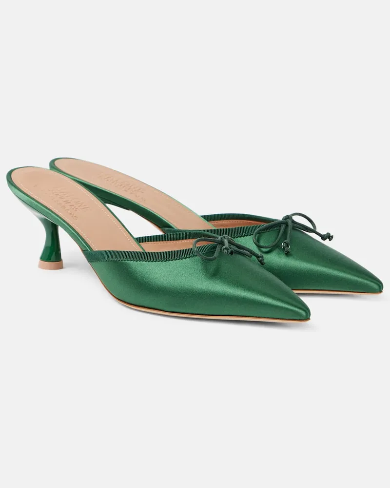 Malone Souliers X Tabitha Simmons Mules Rose 45 aus Satin Grün