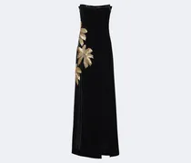 Verzierte Robe Terrin aus Crêpe