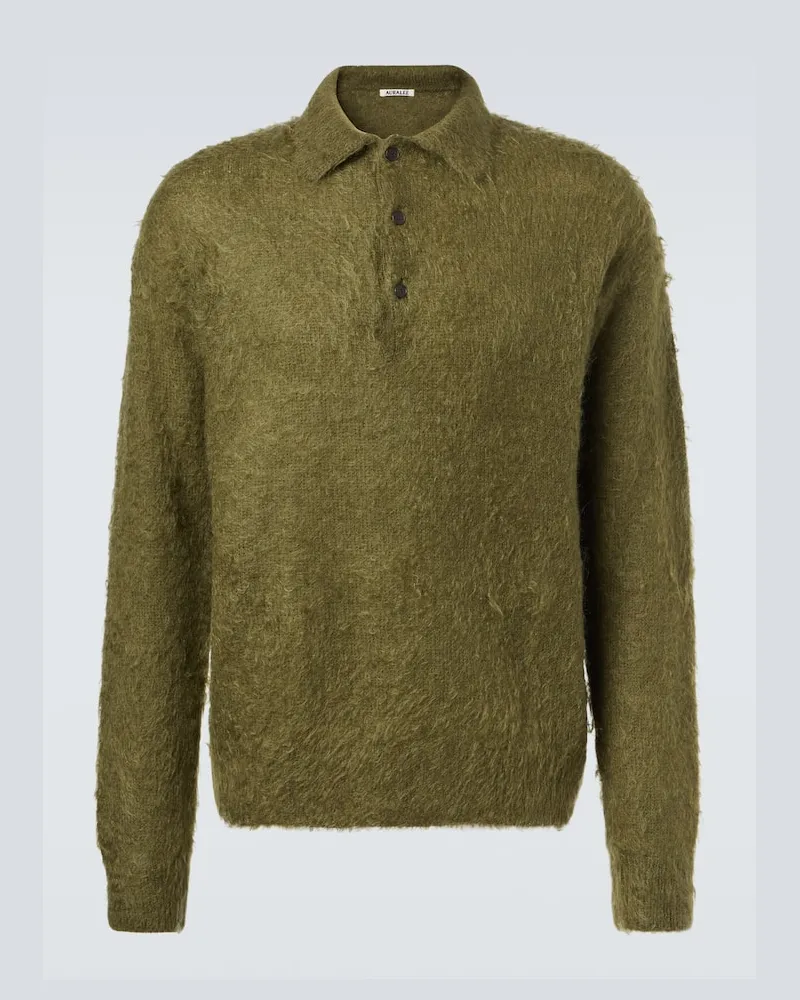 AURALEE Pullover aus Mohair und Wolle Grün