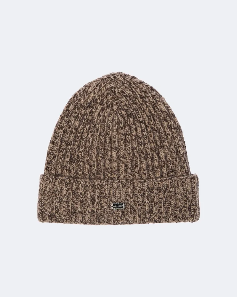 AGNONA Beanie aus Wolle und Kaschmir Braun