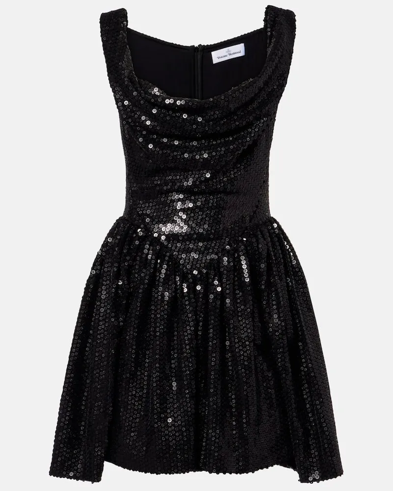 Vivienne Westwood Minikleid Mini Sunday mit Pailletten Schwarz