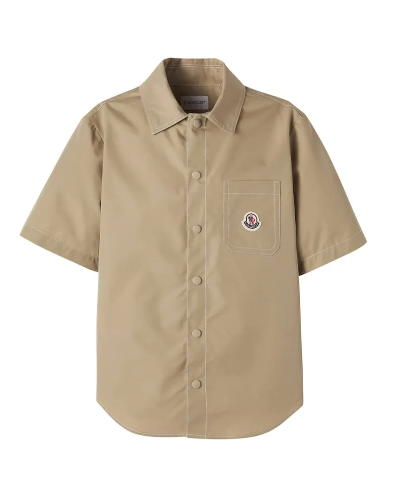 Moncler Hemd aus Popeline Beige