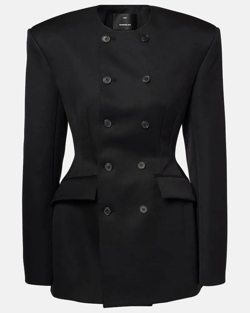 WARDROBE.NYC Minikleid aus Twill Schwarz