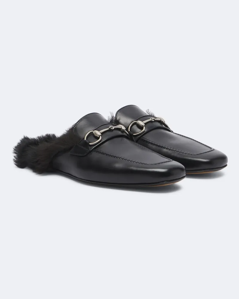 Gucci Mules Larindo aus Leder Schwarz