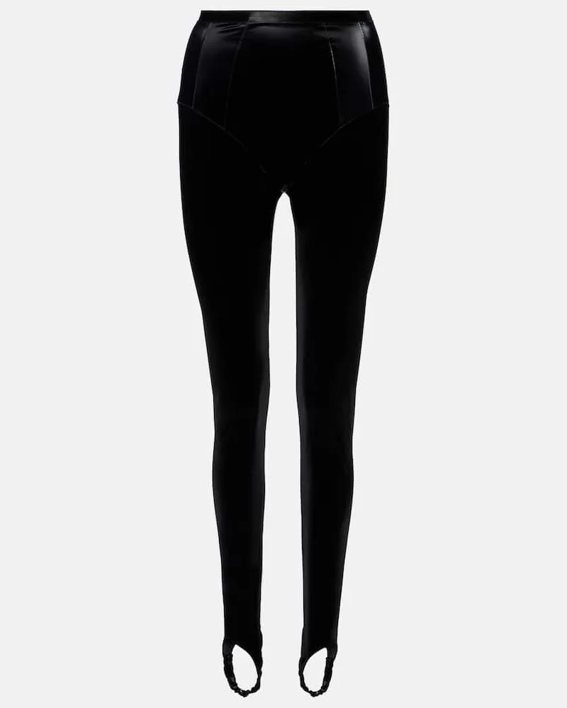 Thierry Mugler Leggings Vinyl Schwarz