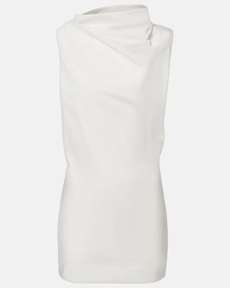 KHAITE Minikleid Astor aus Baumwollpopeline Weiß