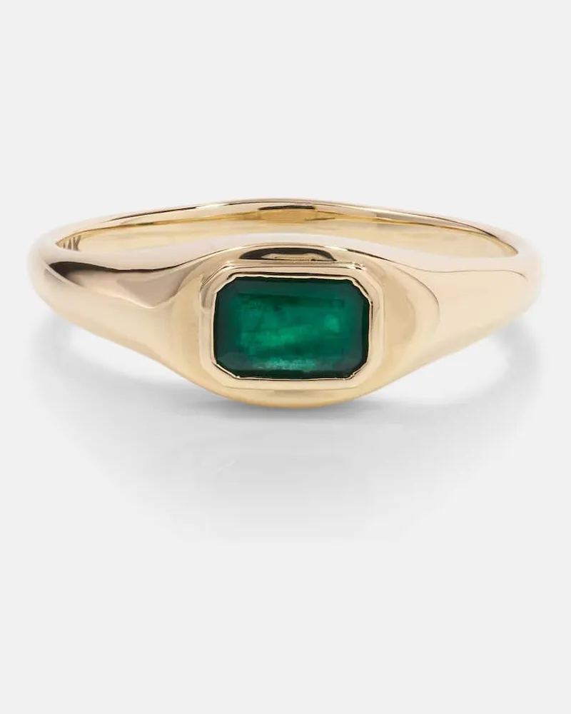 Stone & Strand Ring Green With Envy aus 14kt Gelbgold mit Smaragden Gold