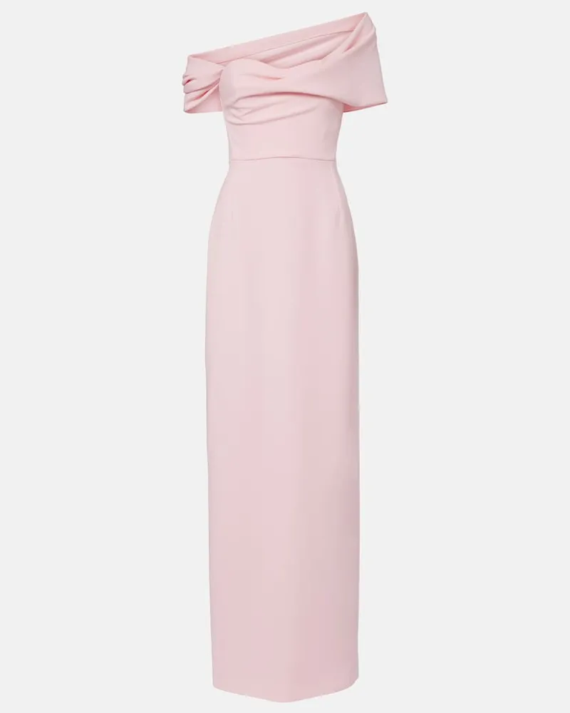 Carolina Herrera New York Robe Sofia aus Crêpe Rosa