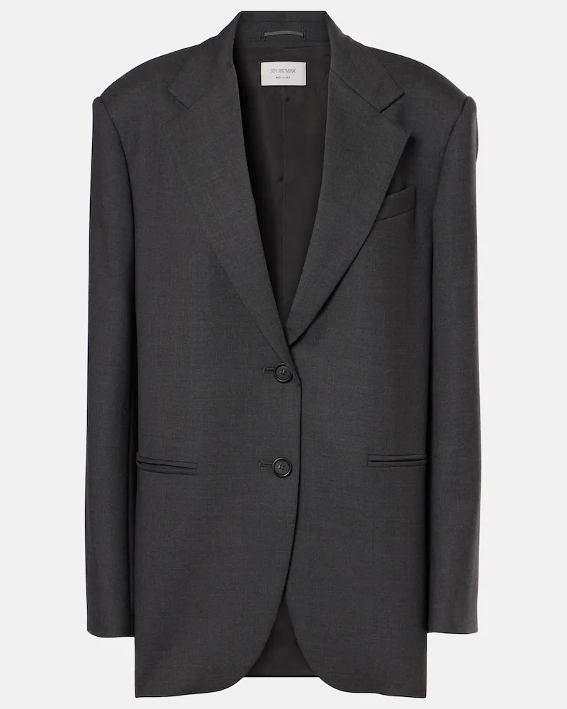 SPORTMAX Blazer Baffo aus Schurwolle Grau