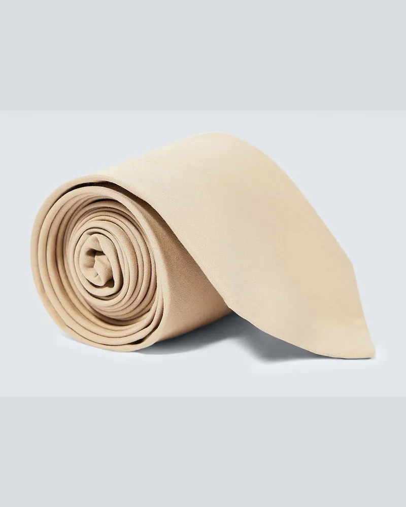 Prada Krawatte aus Baumwolle Beige