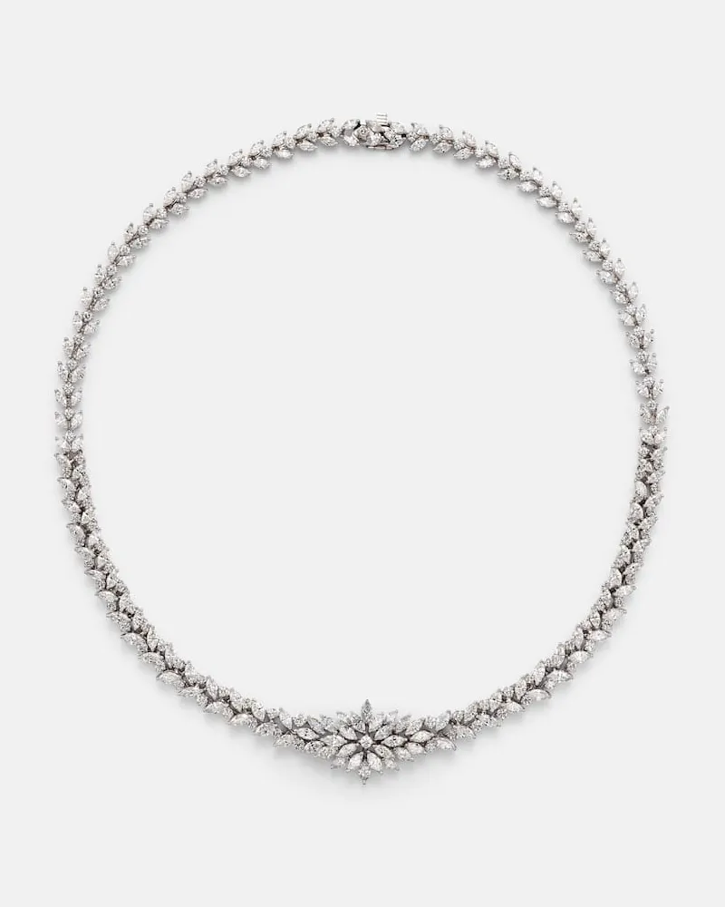 YEPREM Choker Y-Couture aus 18kt Weißgold mit Diamanten Silber