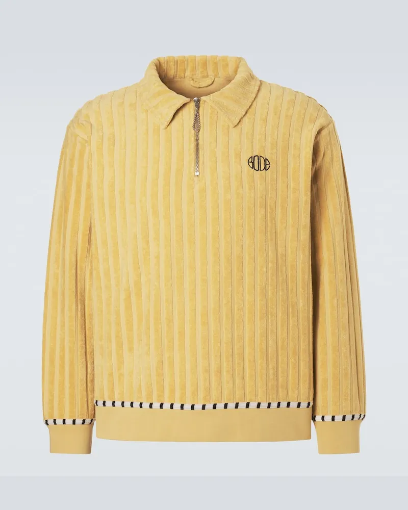 BODE Pullover Croquet Ground aus Frottee Gelb