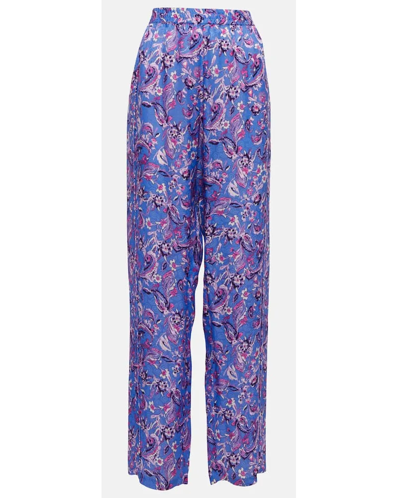 Isabel Marant Hose Piera aus einem Seidengemisch Multicolor