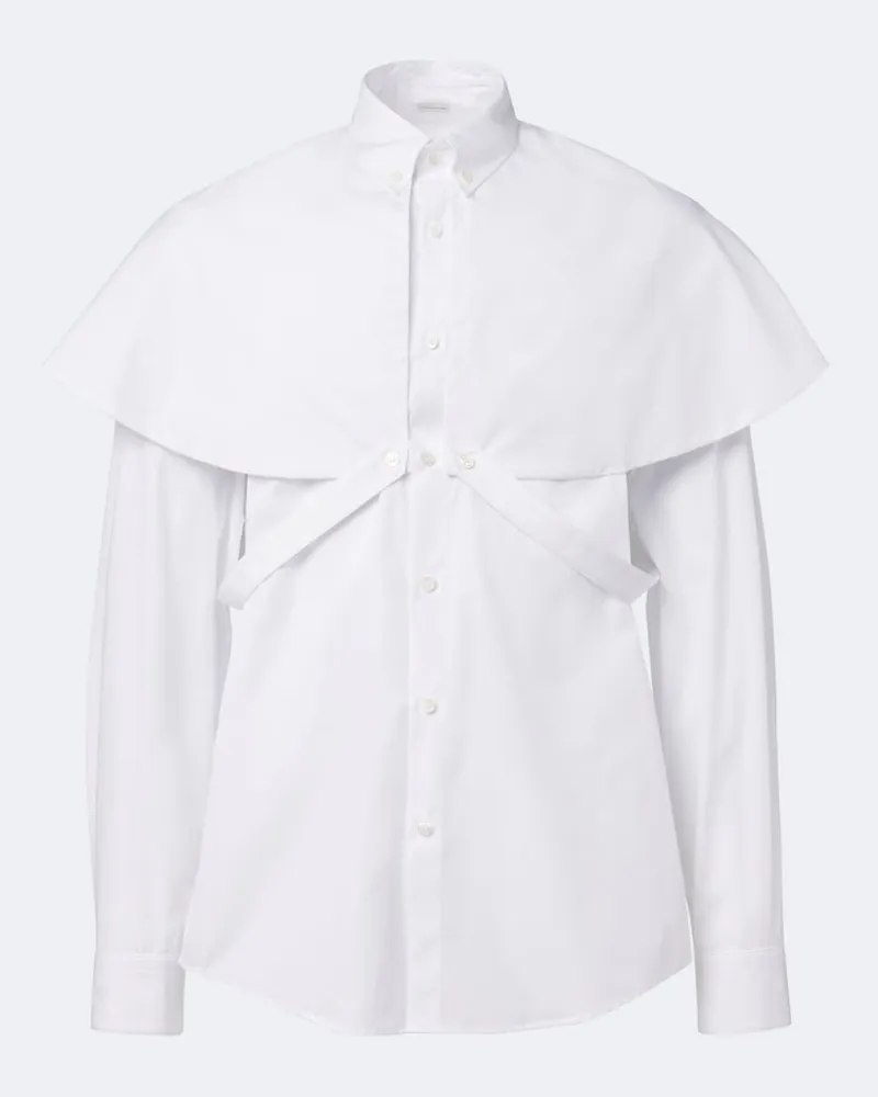 Dries van Noten Hemd aus Baumwoll-Popeline Weiß