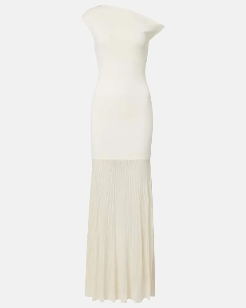 SIR One-Shoulder-Maxikleid Indigo Weiß