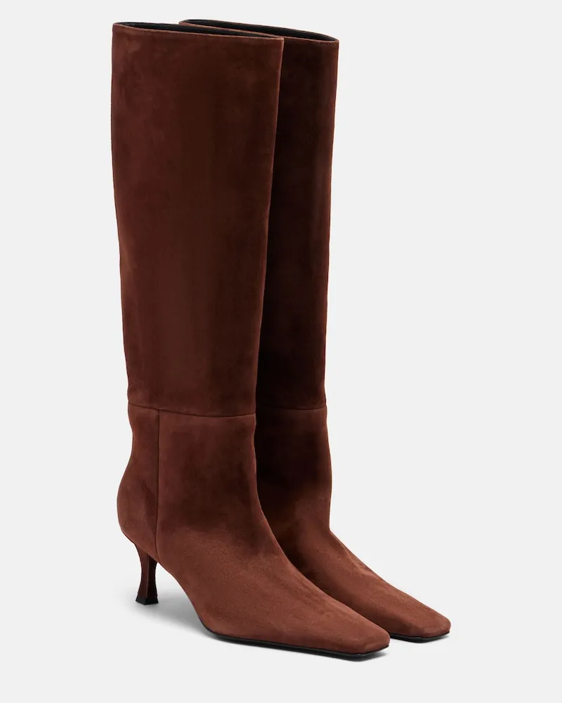 Proenza Schouler Stiefel aus Veloursleder Braun