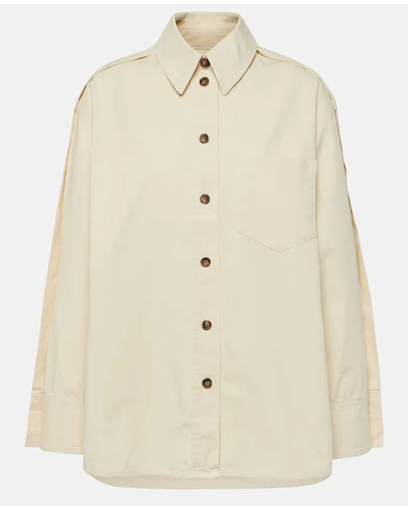 Victoria Beckham Oversize-Hemd aus Baumwolle Beige