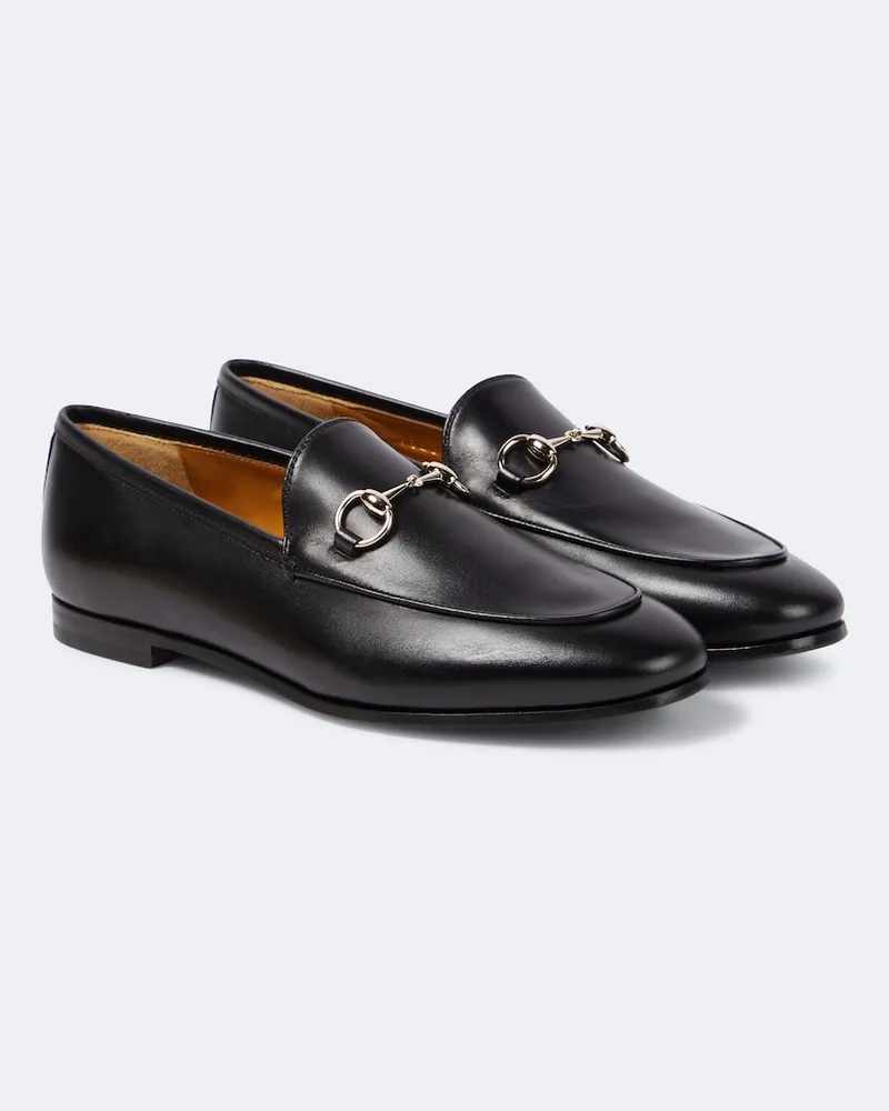 Gucci Loafers Gucci Jordaan Horsebit aus Leder Schwarz
