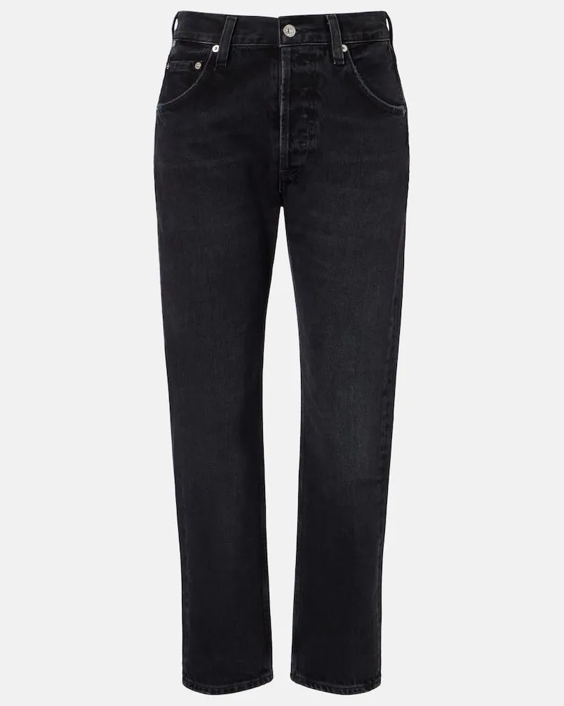Citizens of humanity Low-Rise Straight Jeans Winslow Schwarz