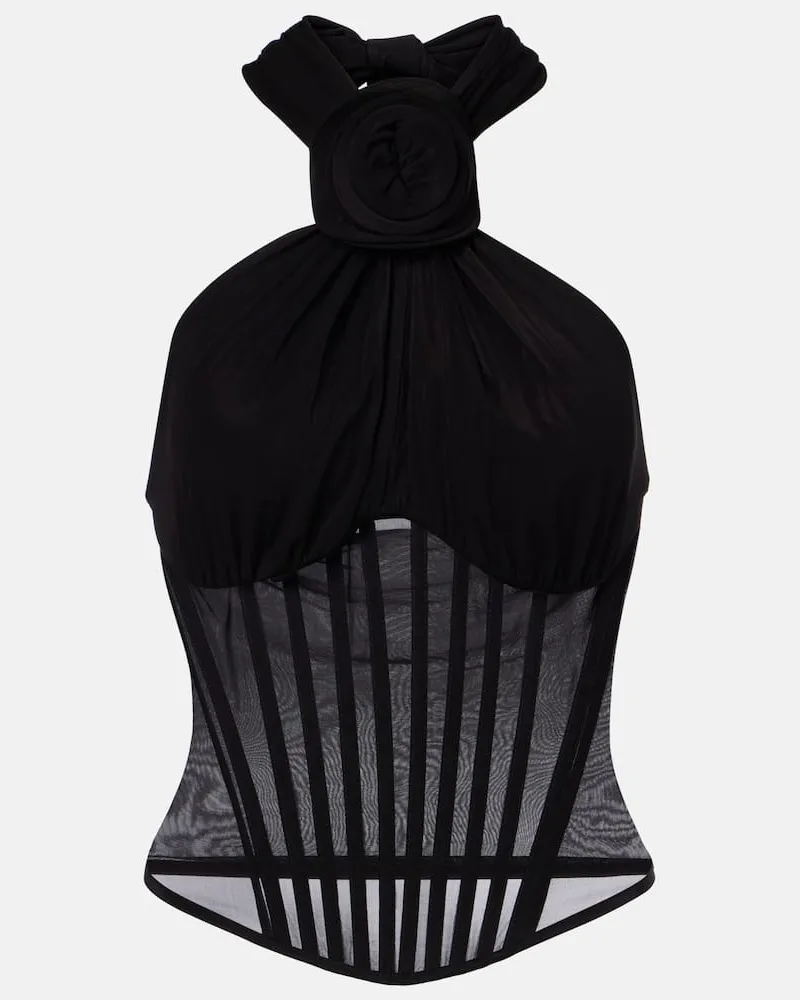 Magda Butrym Top Schwarz