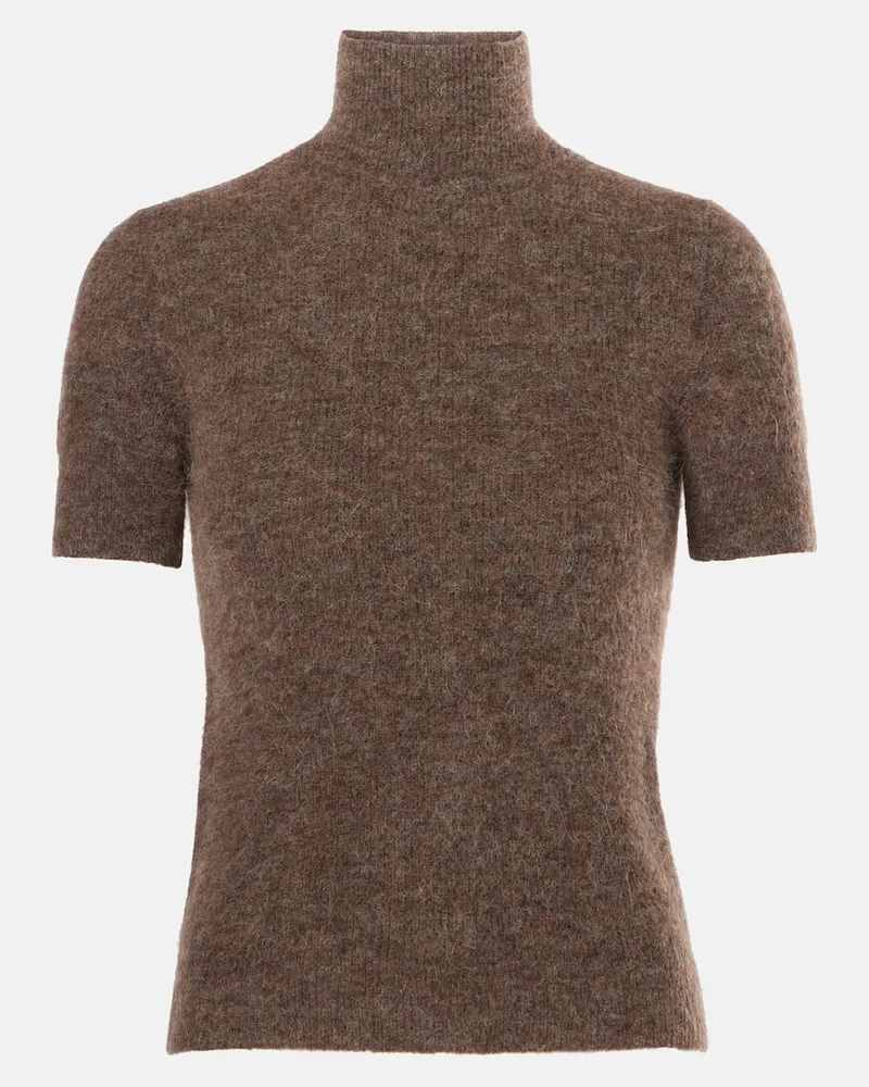 Ralph Lauren Top aus einem Wollgemisch Braun
