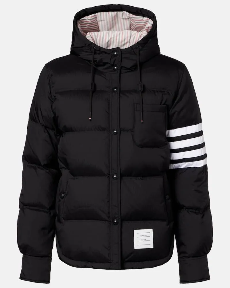 Thom Browne Daunenjacke 4-Bar Schwarz