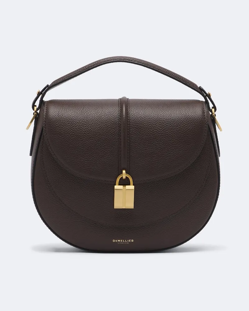 DeMELLIER Crossbody Bag Sienna Saddle Small aus Leder Braun