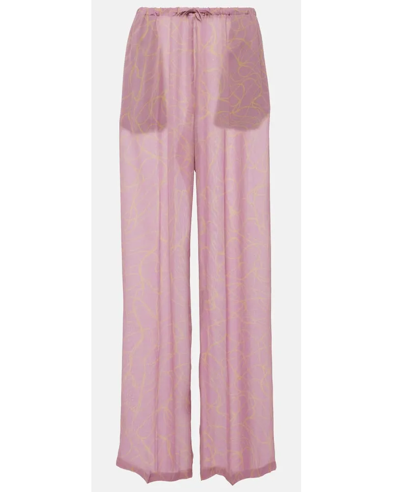 Dries van Noten Bedruckte Weite Hose Multicolor