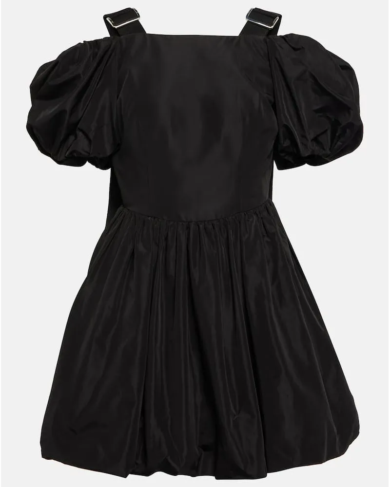 Simone Rocha Minikleid aus Taft Schwarz