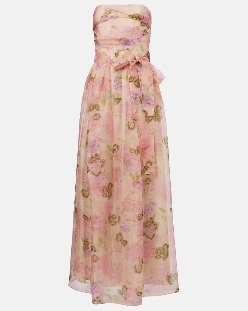 Max Mara Robe Lisetta aus Seidenorganza Multicolor