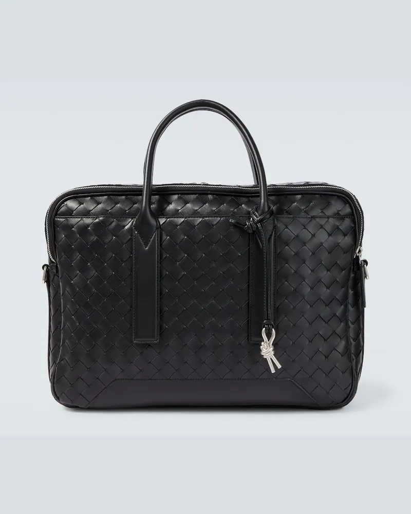 Bottega Veneta Aktentasche Getaway aus Leder Schwarz