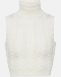 Max Mara Top Oscuro aus Wolle und Kaschmir Weiss