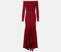 Off-Shoulder-Robe aus Jersey